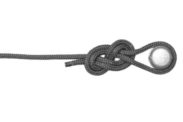 A figure 8 on a bight tied in rope