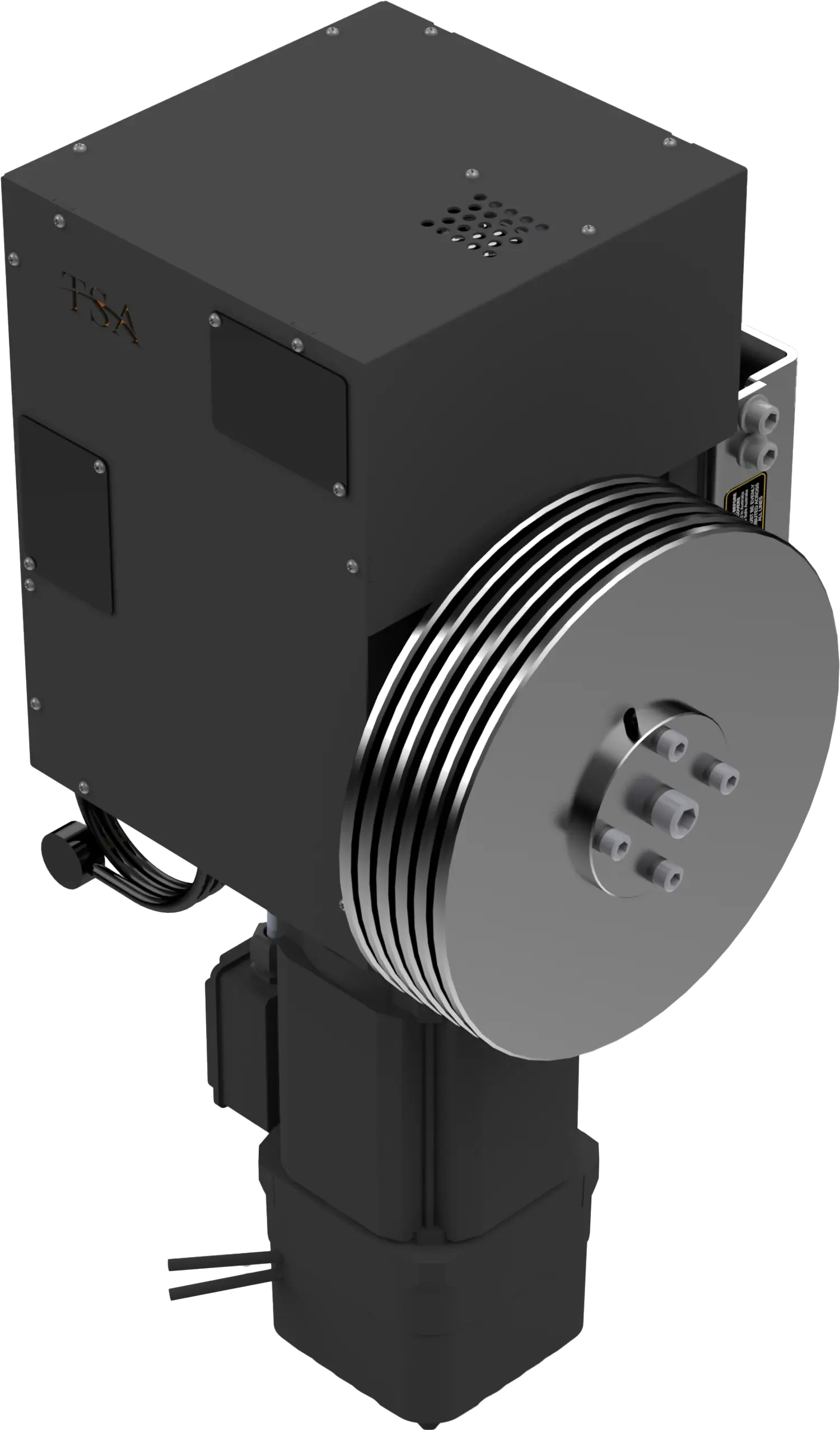TSA 500 kg electric pile hoist, the wire-rope hoist fitted above school hall stages